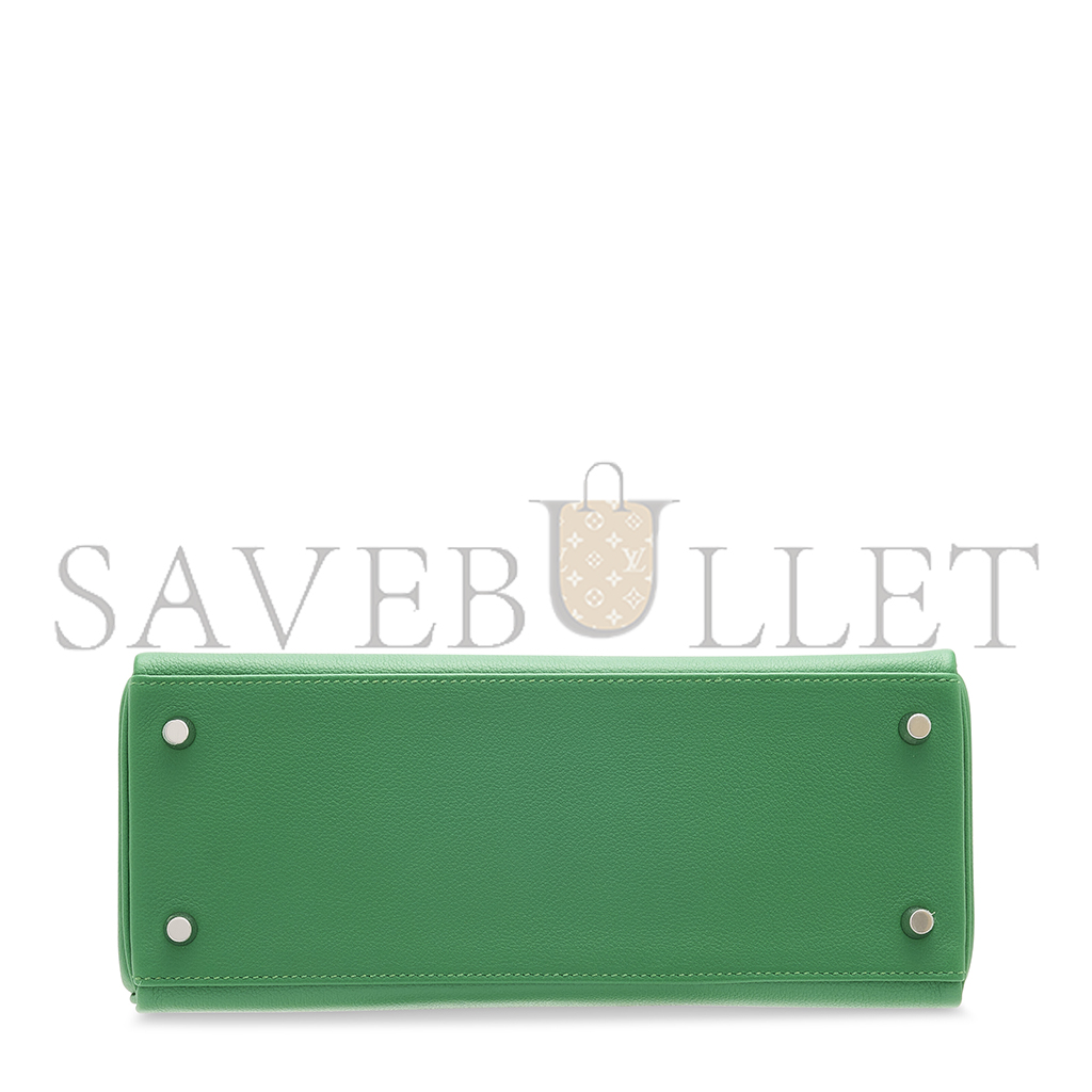 HERMÈS MASTER A CACTUS EVERCOLOR LEATHER RETOURNÉ KELLY 25 WITH PALLADIUM HARDWARE (25*17*7cm) 